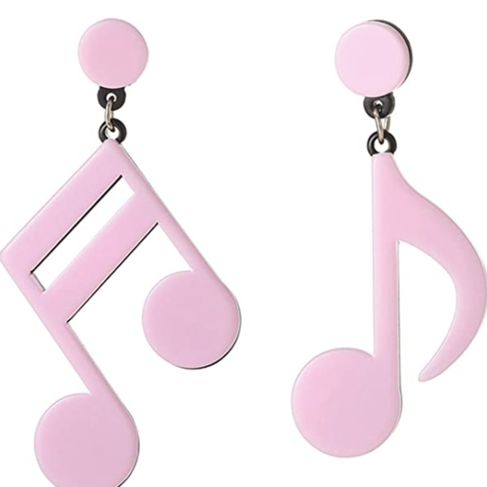 Large Statement Music note earrings- NWT-